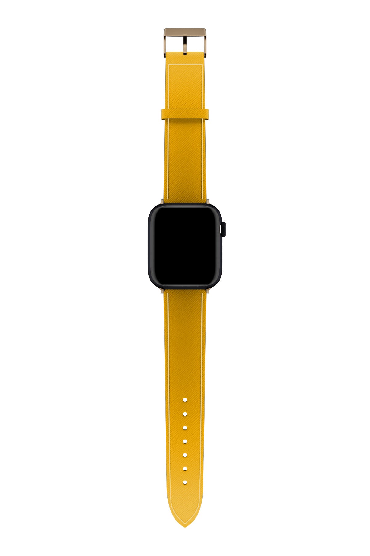 Apple Watch Uyumlu Saffiano Deri Kordon Safran