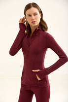 Birdiejay-Birdiesmooth Statement Half Zip Bordo Yarim Fermuarli üst-2-roqelvaxirum.shop