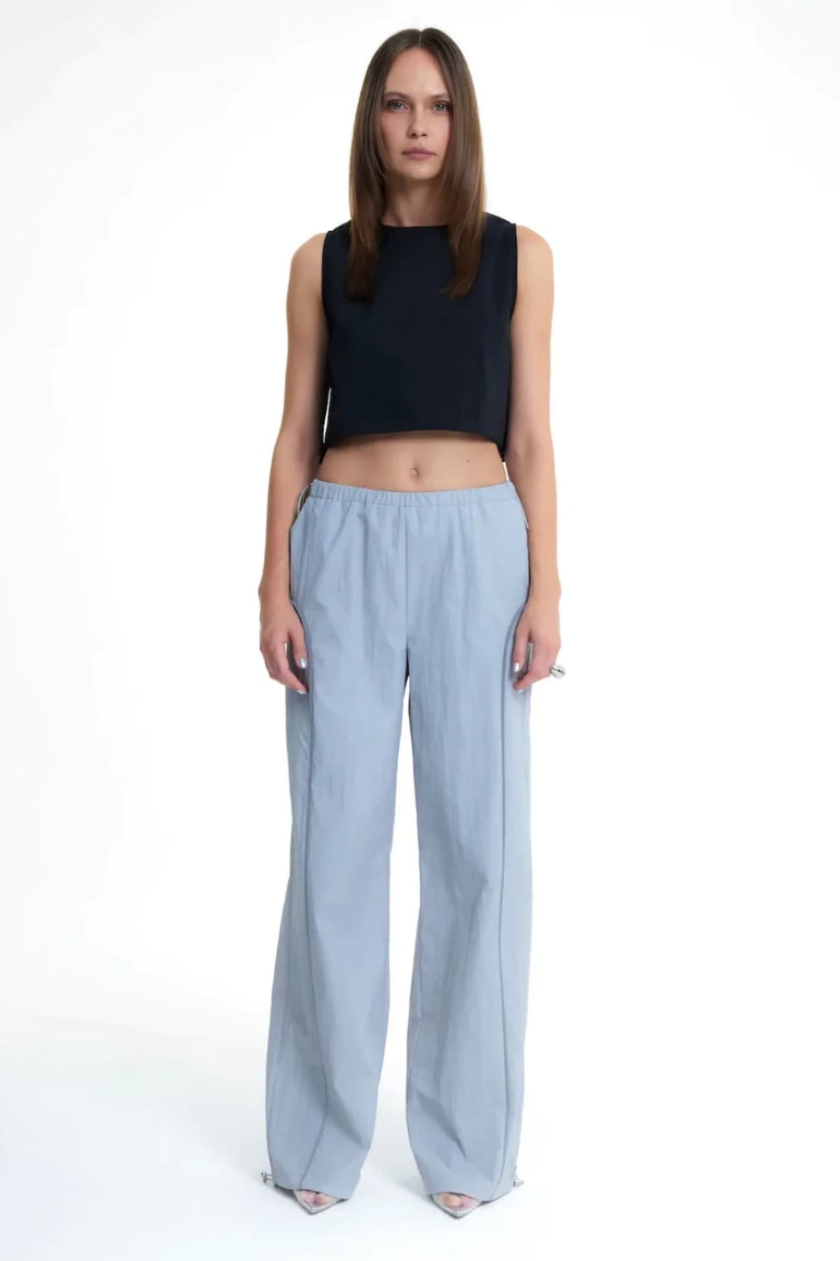 Birdiejay-Oregon Crop Paraşüt Bluz Si̇yah-Top-1-roqelvaxirum.shop
