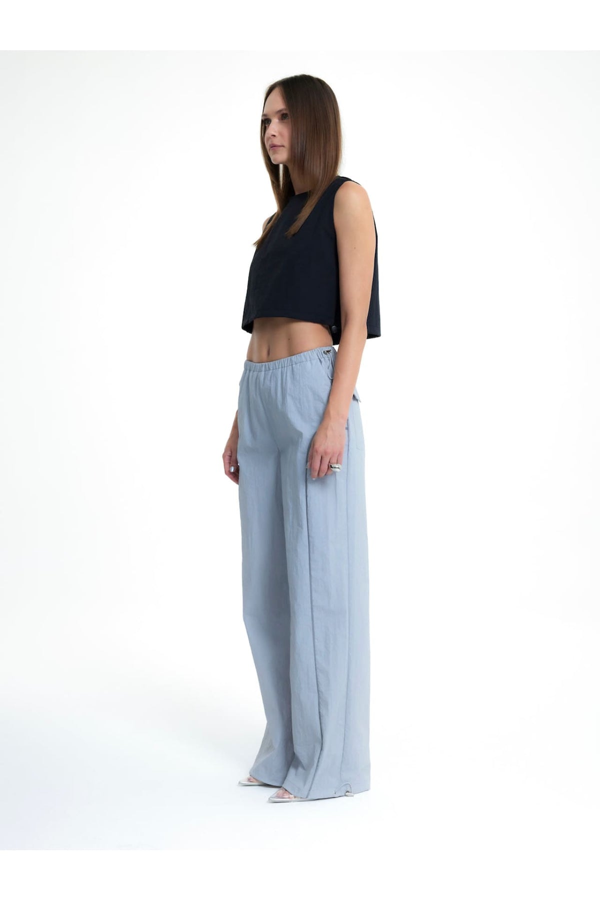 Birdiejay-Oregon Crop Paraşüt Bluz Si̇yah-Top-2-roqelvaxirum.shop