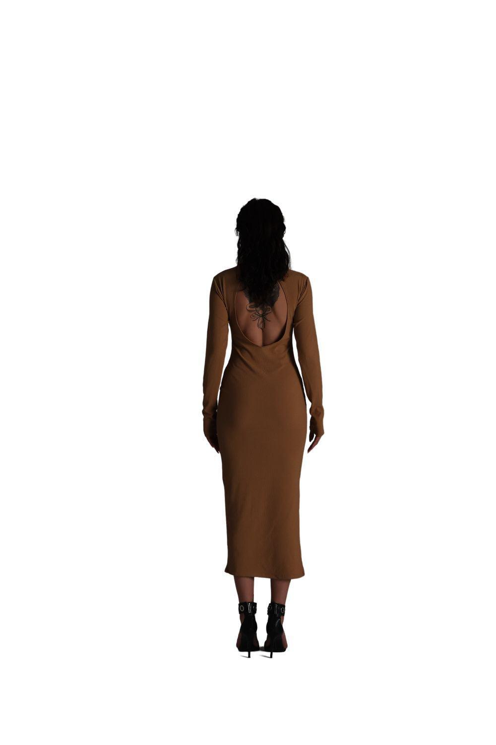Blindson-Brown Elbise-Elbise-4-roqelvaxirum.shop