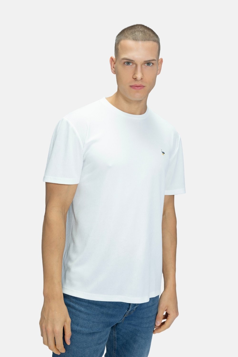 Blinky London-Bisiklet Yaka Fitilli Beyaz T-shirt-T-Shirts-1-roqelvaxirum.shop