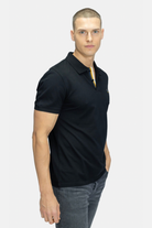 Blinky London-Erkek Merserize Siyah Plaket Şeritli Polo Yaka Pike T-shirt-T-Shirts-3-roqelvaxirum.shop
