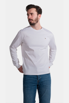Blinky London-Merserize Uzun Kollu Interlok Beyaz T-shirt-T-Shirts-2-roqelvaxirum.shop