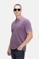 Blinky London-Parça Boya Polo Yaka Mor T-shirt-T-Shirts-1-roqelvaxirum.shop