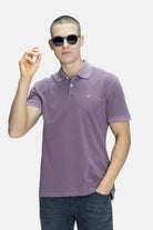 Blinky London-Parça Boya Polo Yaka Mor T-shirt-T-Shirts-2-roqelvaxirum.shop