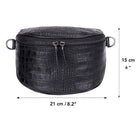 Bloominbag-Alora Noir Croc Siyah Deri Bel çantası-5-roqelvaxirum.shop