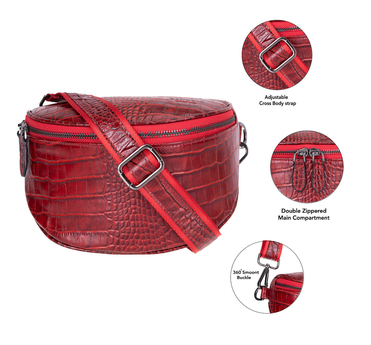 Bloominbag-Alora Verdant Croc Deri Bel çantası-5-roqelvaxirum.shop