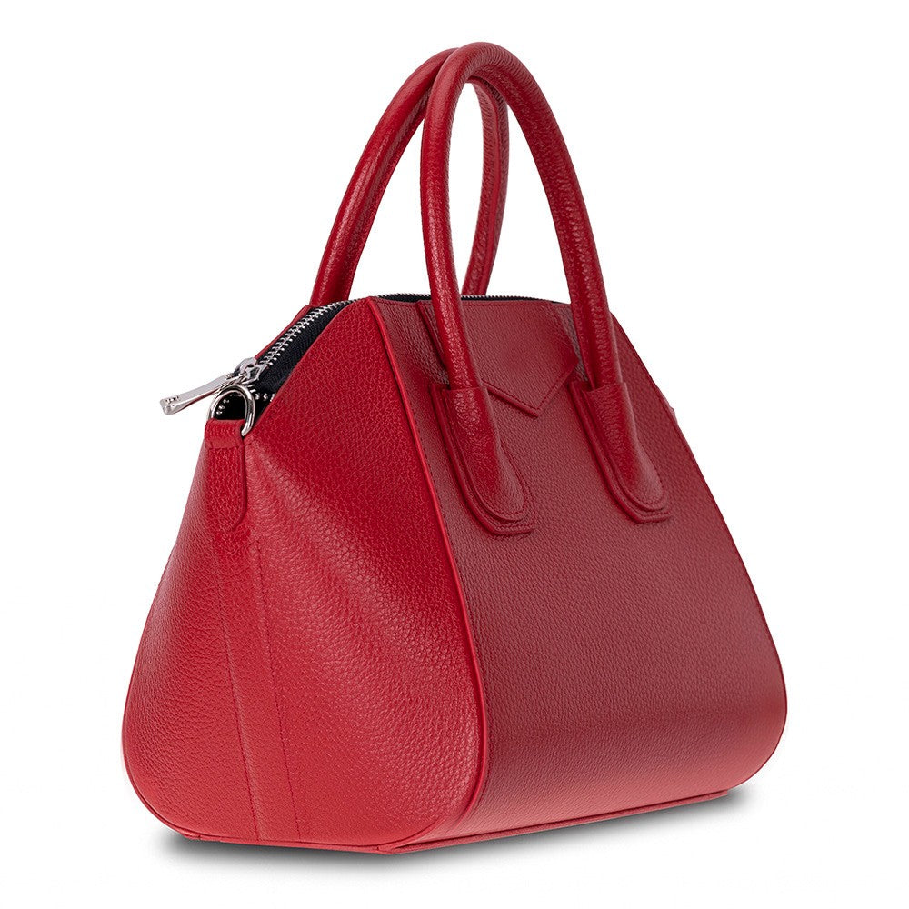 Bloominbag-Aria Crimson Rouge Medium Hakiki Deri Kadın El & Omuz çantası-2-roqelvaxirum.shop