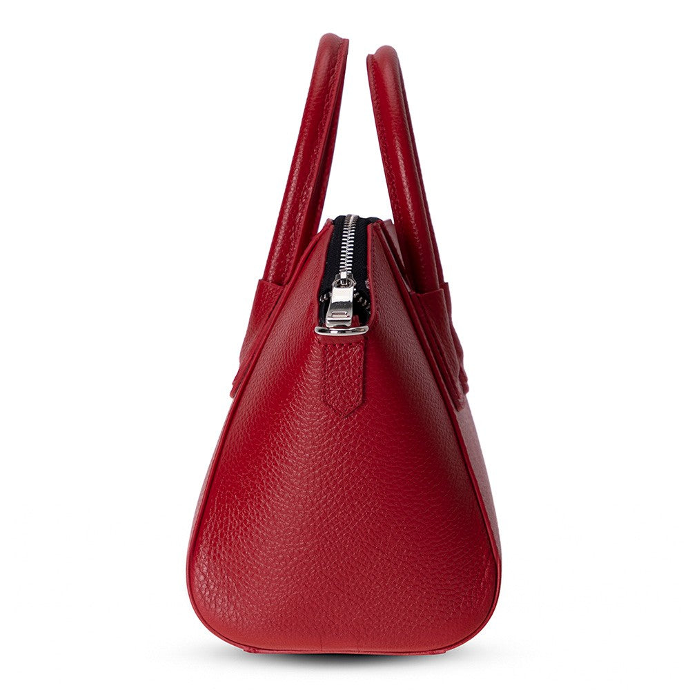 Bloominbag-Aria Crimson Rouge Small Hakiki Deri Kadın El & Omuz çantası-3-roqelvaxirum.shop
