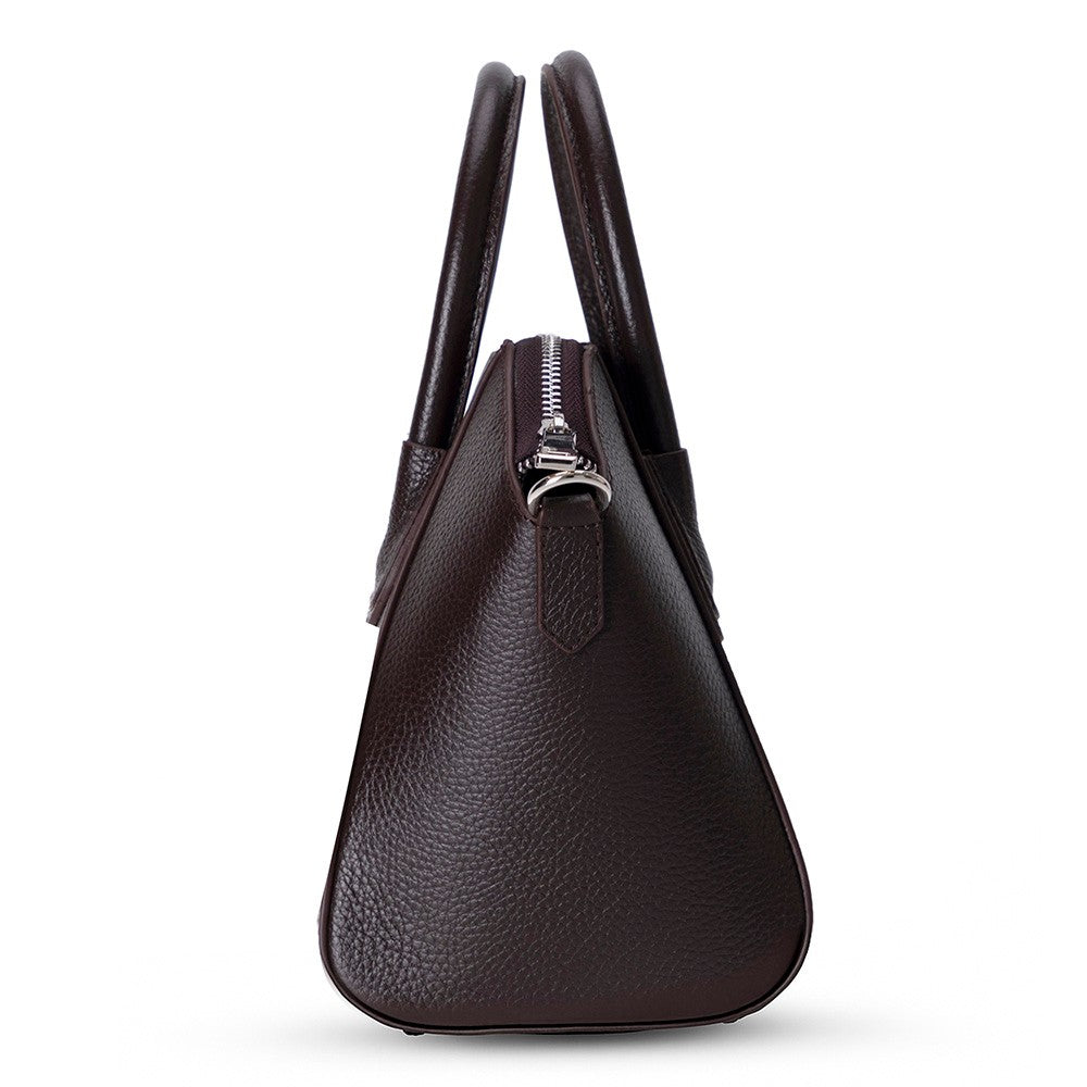 Bloominbag-Aria Walnut Brown Small Hakiki Deri Kadın El & Omuz çantası-3-roqelvaxirum.shop
