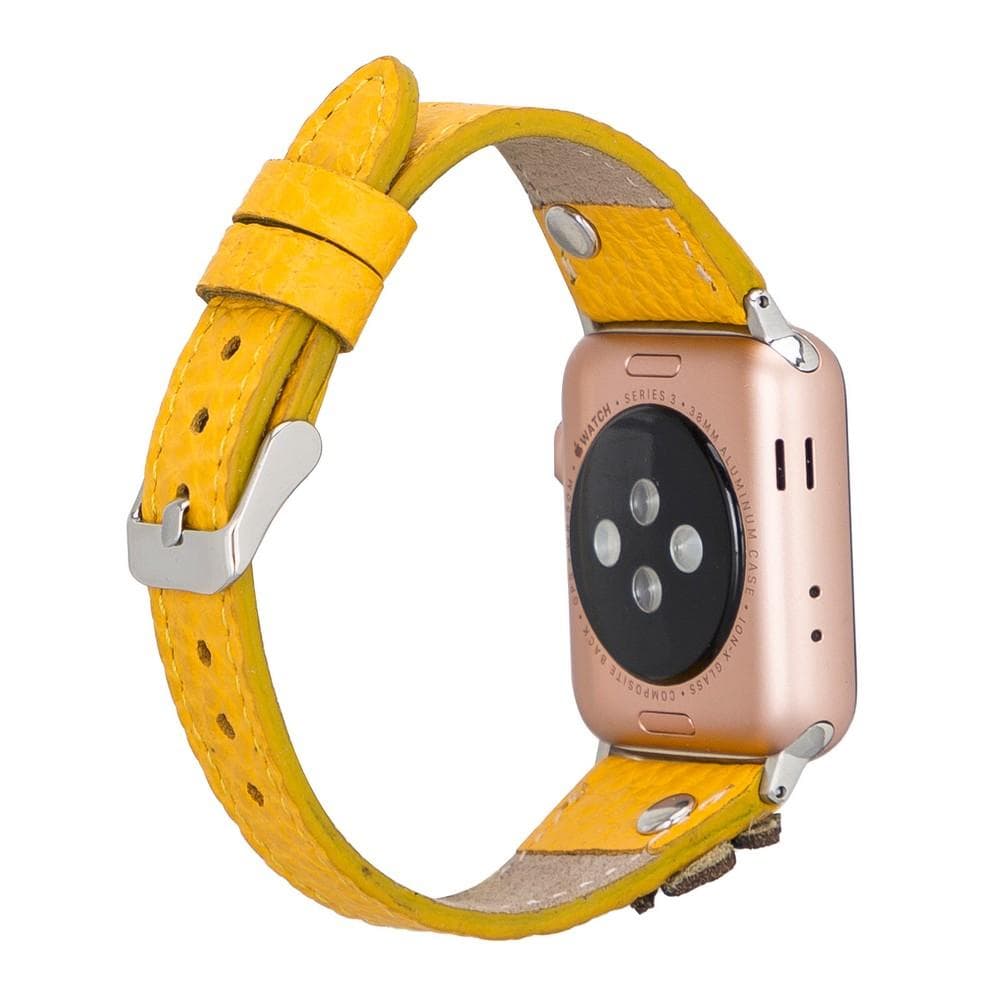 Bloominbag-Bloom Band Clover Deri Güneş Sarısı Apple Watch Kordon 40/41/42mm-2-roqelvaxirum.shop