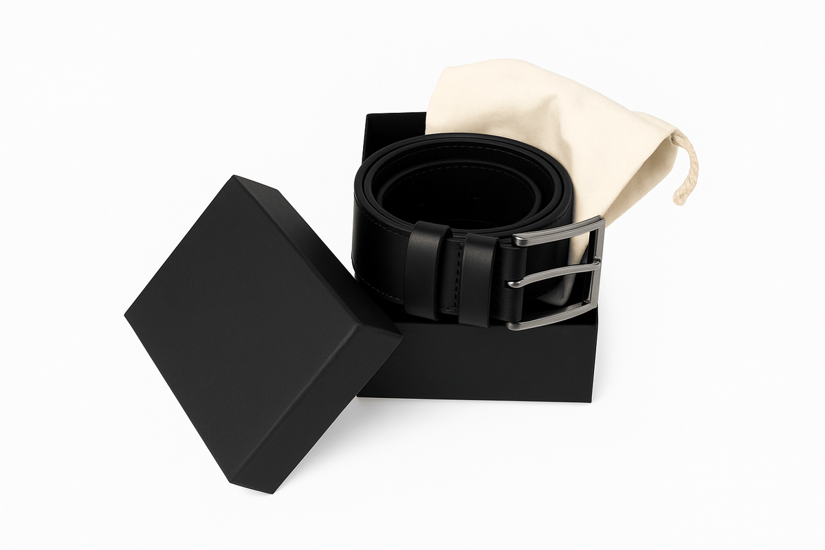 Bloominbag-Bloom Belt Cosmic Black Hakiki Deri Erkek Kemer 105cm-2-roqelvaxirum.shop