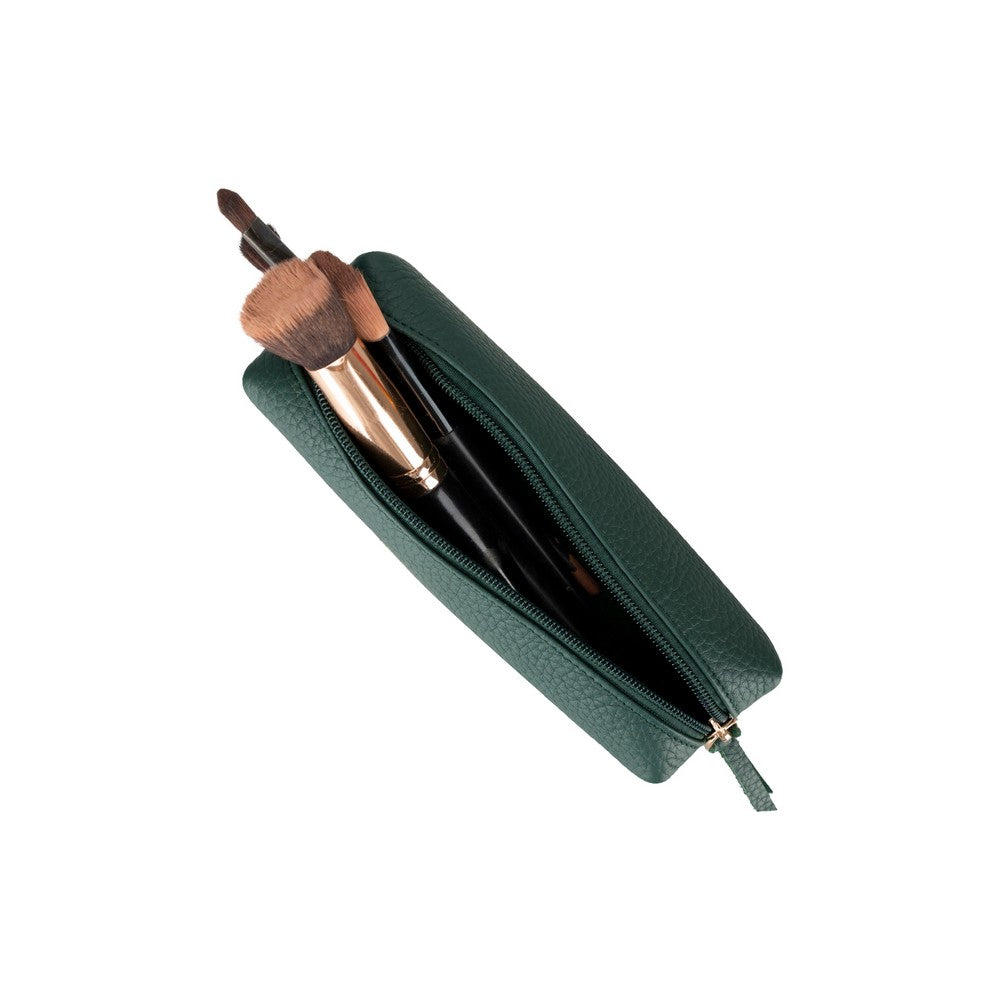 Bloominbag-Bloom Box Emerald Yeşil Deri Makyaj çantası-4-roqelvaxirum.shop