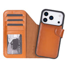 Bloominbag-Bloom Case Magic Apple I Phone 17 Pro Max(6.9") Desert Tan Ayrılabilir Hakiki Deri Cüzdanlı Telefon Kılıfı-1-roqelvaxirum.shop