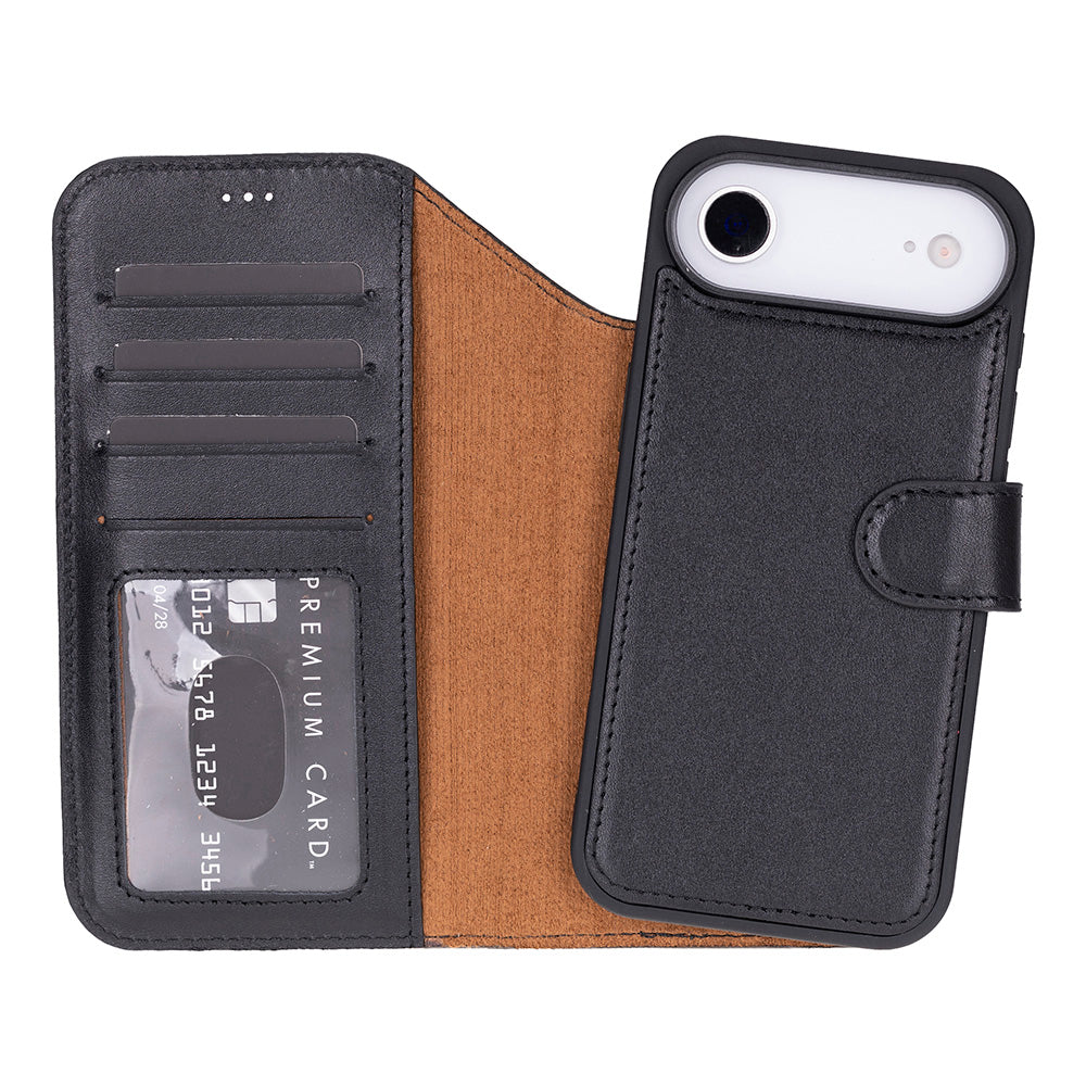 Bloominbag-Bloom Case Magic Wallet Crimson Red Hakiki Deri I Phone 17 Air(6.5") Cüzdanlı Telefon Kılıfı-1-roqelvaxirum.shop