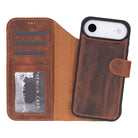 Bloominbag-Bloom Case Magic Wallet Mahogany Saddle Hakiki Deri I Phone 17 Air(6.5") Cüzdanlı Telefon Kılıfı-1-roqelvaxirum.shop