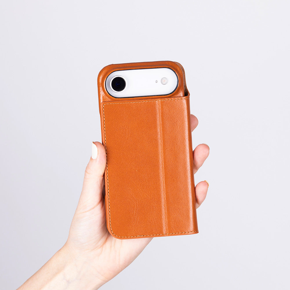 Bloominbag-Bloom Case Sonat Urban Tan Hakiki Deri I Phone 17 Air(6.5") Folio Kılıfı-3-roqelvaxirum.shop