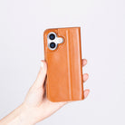 Bloominbag-Bloom Case Sonat Urban Tan Hakiki Deri I Phone 17(6.3") Folio Kılıfı-3-roqelvaxirum.shop