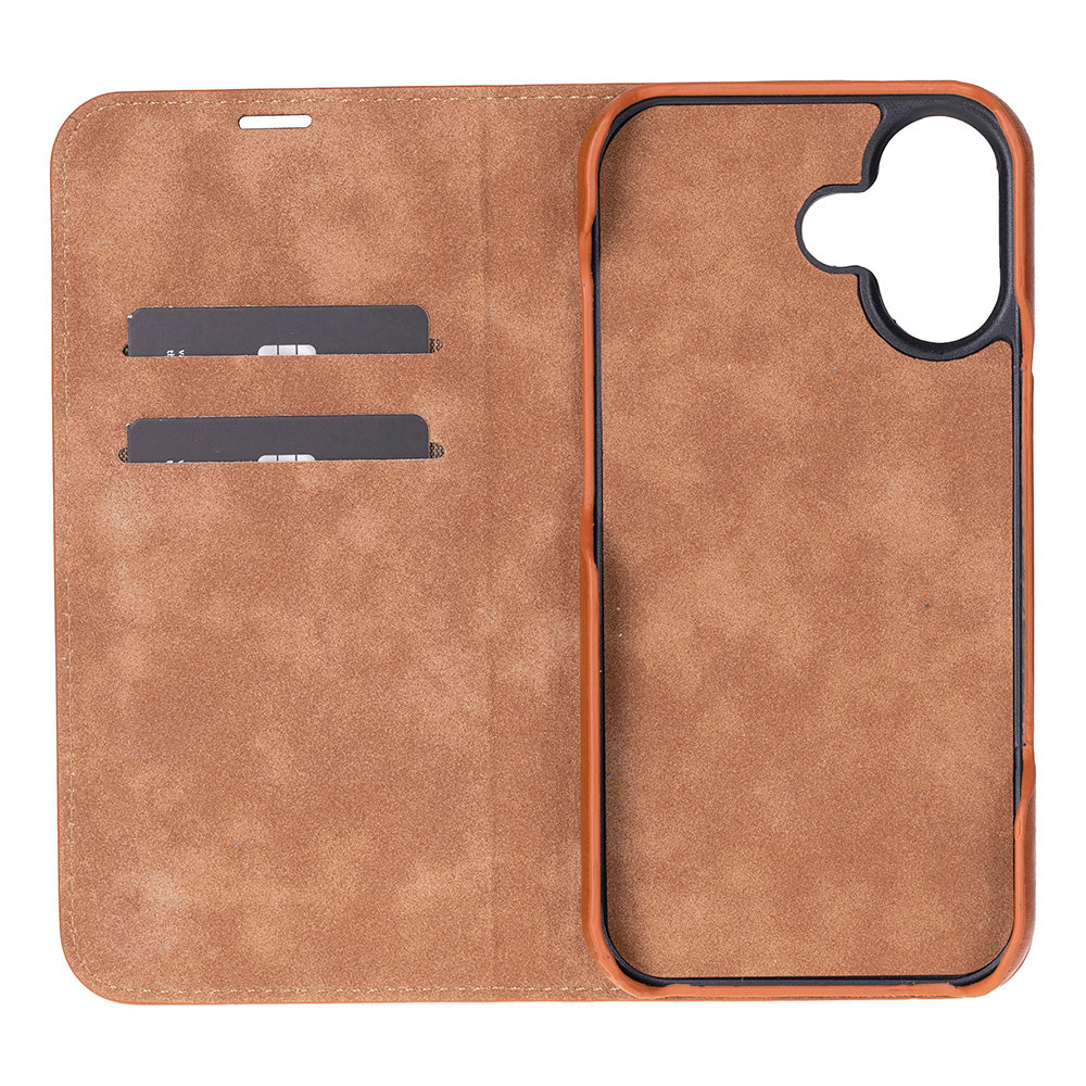 Bloominbag-Bloom Case Sonat Urban Tan Hakiki Deri I Phone 17(6.3") Folio Kılıfı-5-roqelvaxirum.shop