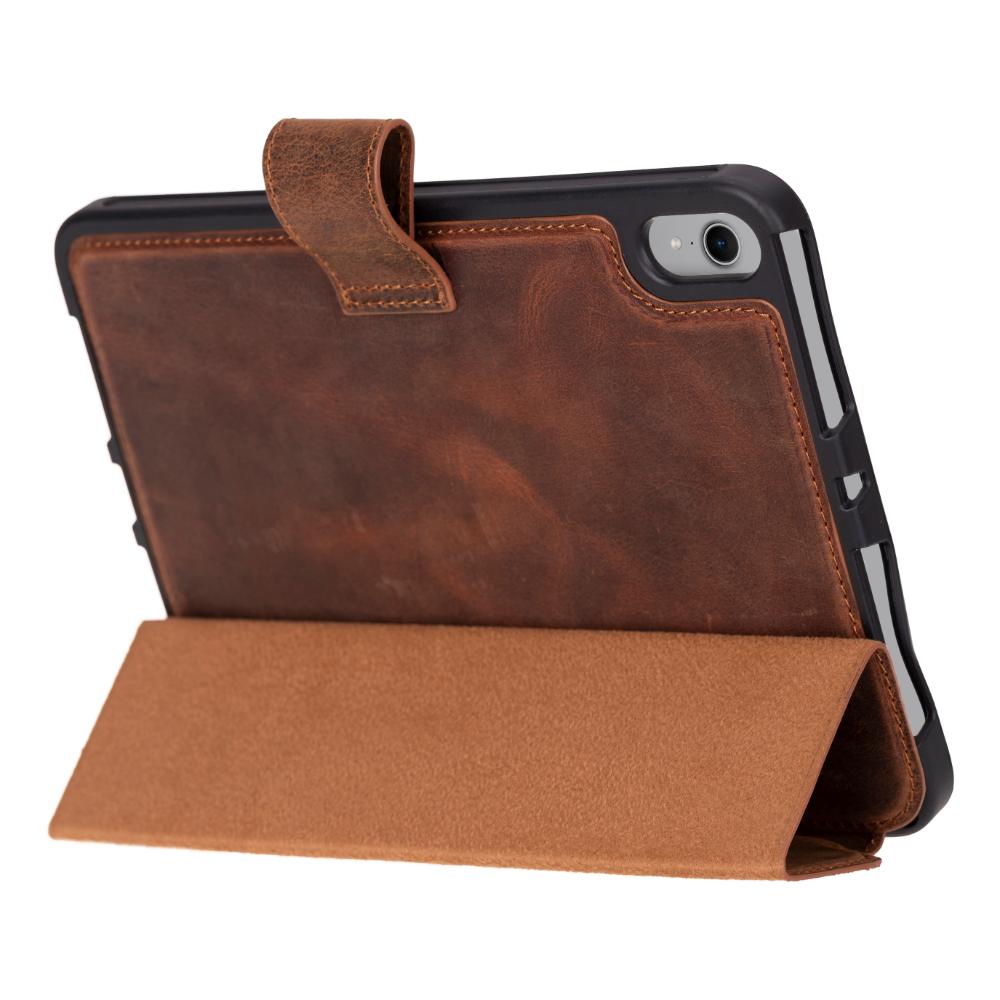 Bloominbag-Bloom Case Trigon Saddle Brown Apple I Pad Mini (2024) Hakiki Deri Kılıf-3-roqelvaxirum.shop