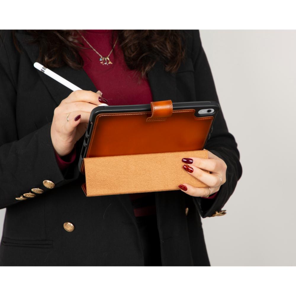 Bloominbag-Bloom Case Trigon Tan Apple I Pad Mini (2024) Hakiki Deri Kılıf-2-roqelvaxirum.shop