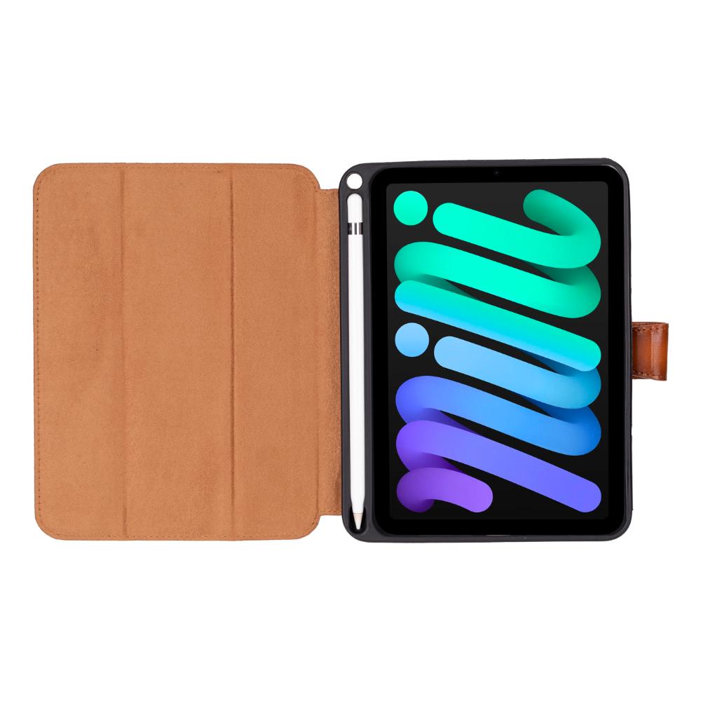Bloominbag-Bloom Case Trigon Tan Apple I Pad Mini (2024) Hakiki Deri Kılıf-5-roqelvaxirum.shop