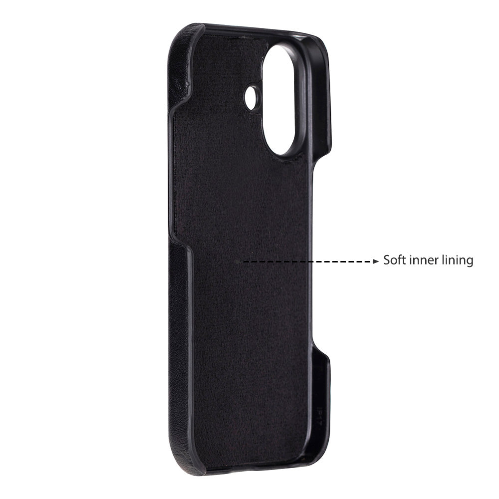 Bloominbag-Bloom Case Ultimate Jacket Obsidian Black Apple I Phone 17 (6.3") Hakiki Deri Kılıf-5-roqelvaxirum.shop