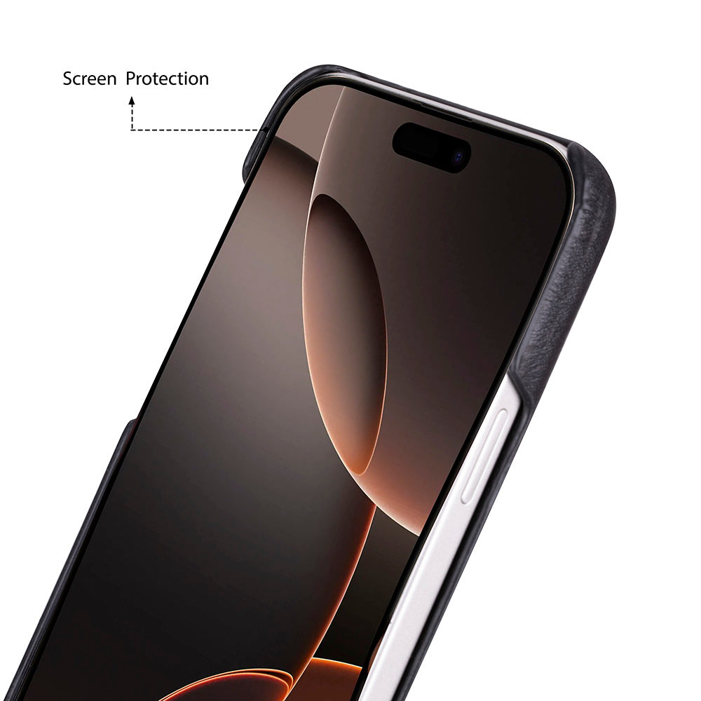 Bloominbag-Bloom Case Ultimate Jacket Obsidian Black – Apple I Phone 17 Pro (6.3") Hakiki Deri Kılıf-4-roqelvaxirum.shop