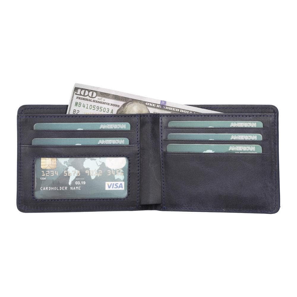 Bloominbag-Bloom Fold Royal Navy Hakiki Deri Cüzdan-1-roqelvaxirum.shop
