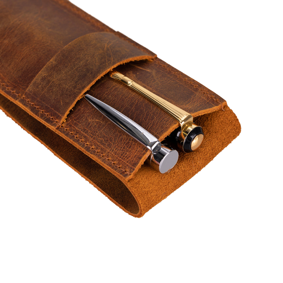 Bloominbag-Bloom Pen Pouch Çift Kalemlik Mocassin Deri Kılıf-3-roqelvaxirum.shop