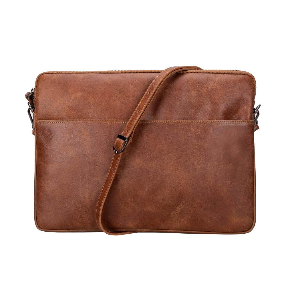 Bloominbag-Bloom Sleeve Leeds 14" Cognac Brown Hakiki Deri Laptop & Tablet Kılıfı-1-roqelvaxirum.shop