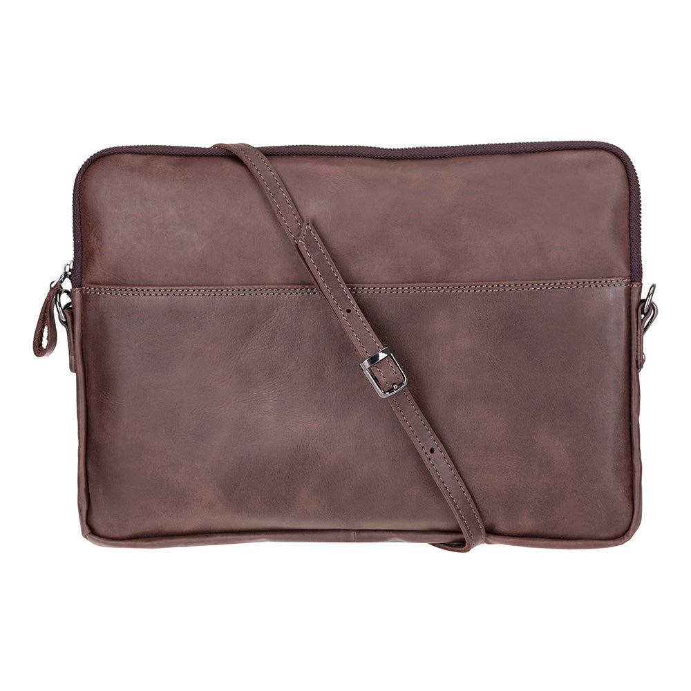 Bloominbag-Bloom Sleeve Leeds 14" Mahogany Dark Hakiki Deri Laptop & Tablet Kılıfı-1-roqelvaxirum.shop