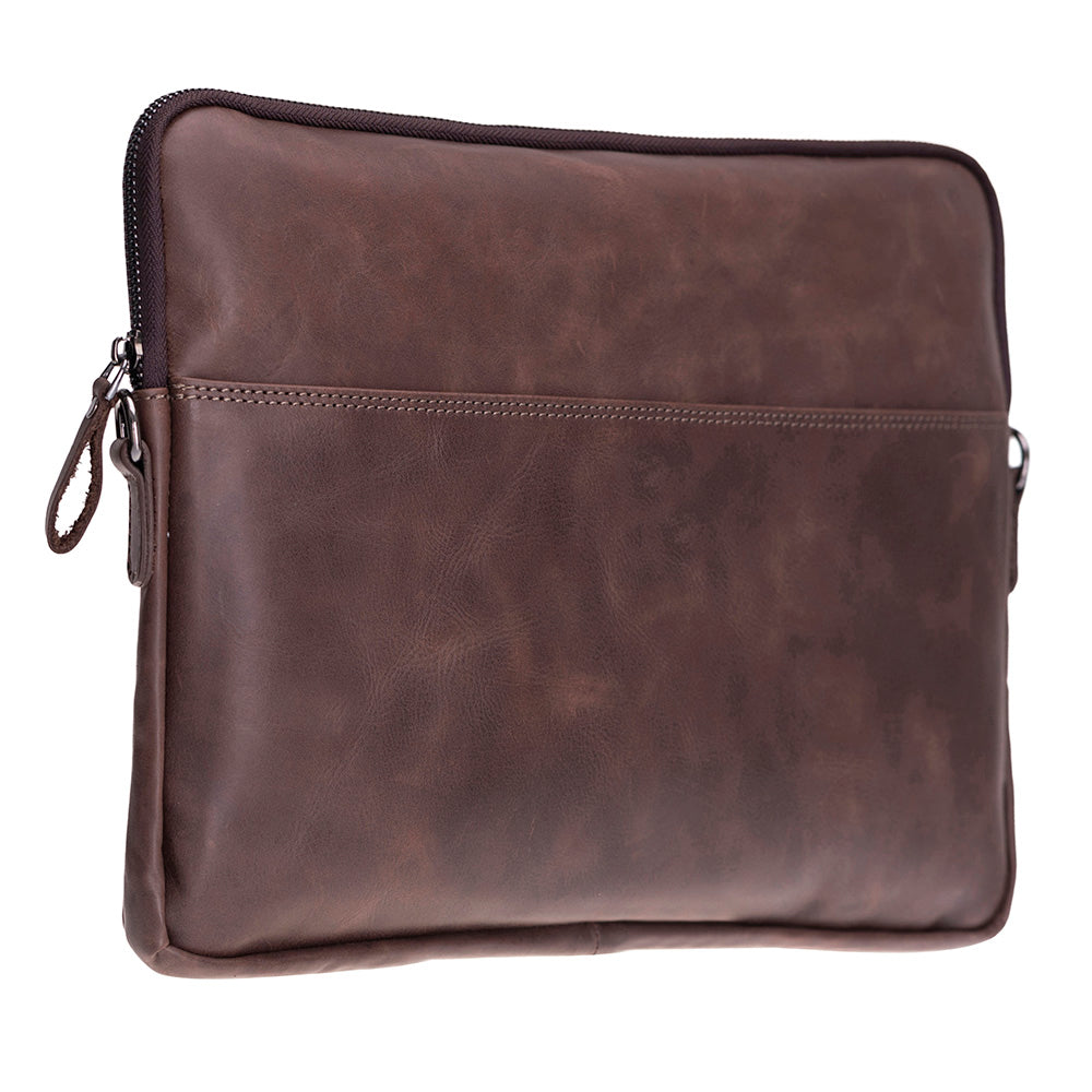 Bloominbag-Bloom Sleeve Leeds 14" Mahogany Dark Hakiki Deri Laptop & Tablet Kılıfı-5-roqelvaxirum.shop