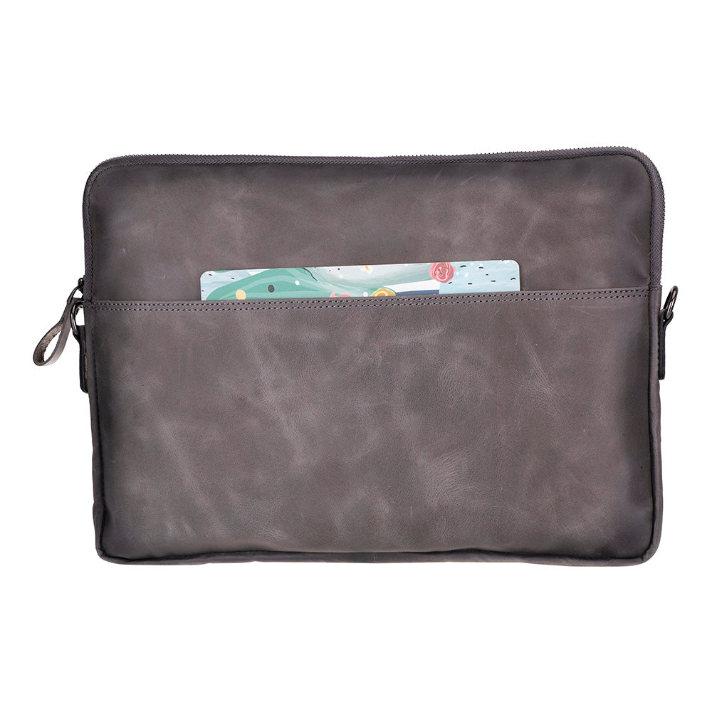 Bloominbag-Bloom Sleeve Leeds 16" Ash Gray Hakiki Deri Laptop & Tablet Kılıfı-3-roqelvaxirum.shop