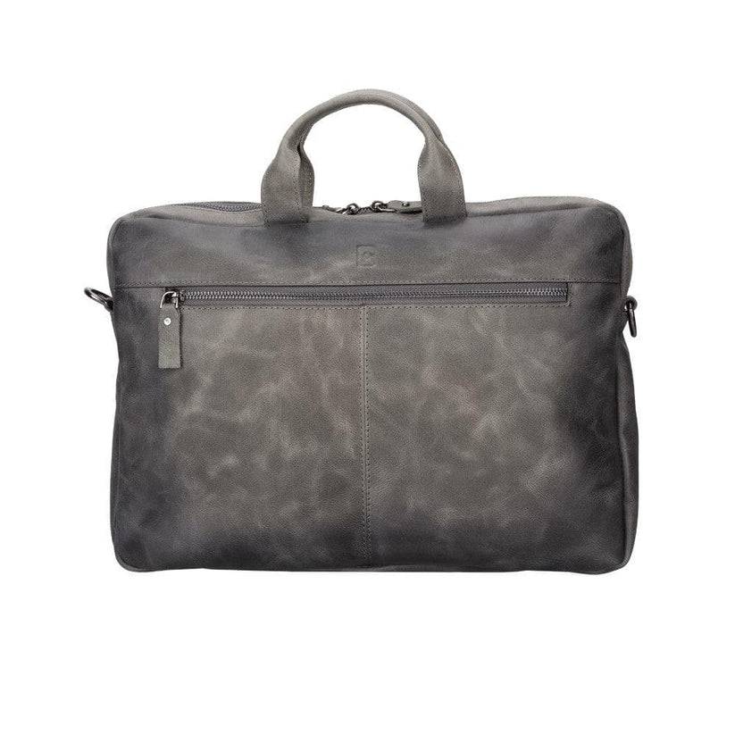 Bloominbag-Bloom Urban Shield 14" Gri Deri Laptop / Macbook çantası-3-roqelvaxirum.shop