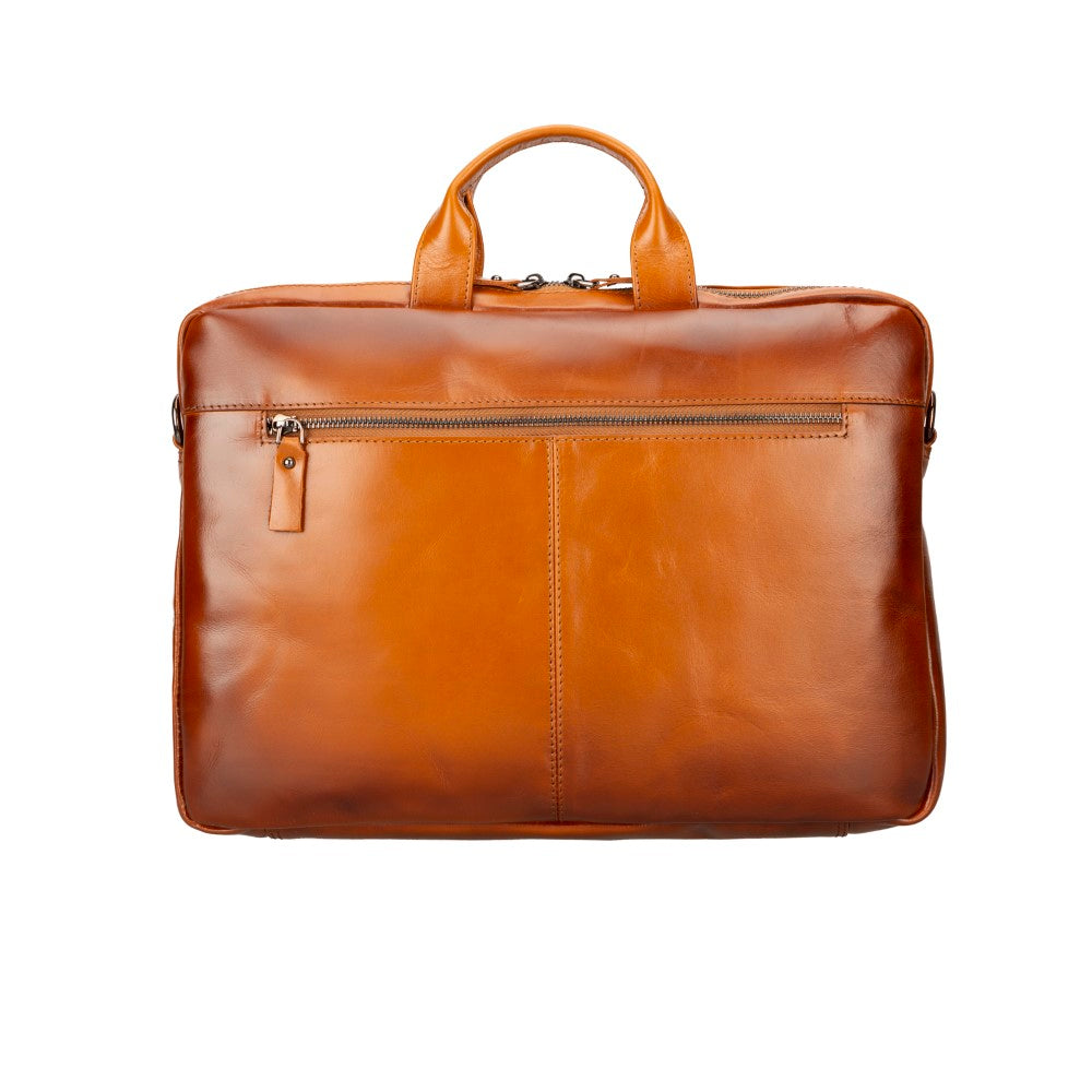 Bloominbag-Bloom Urban Shield 14" Tan Deri Laptop / Macbook çantası-2-roqelvaxirum.shop