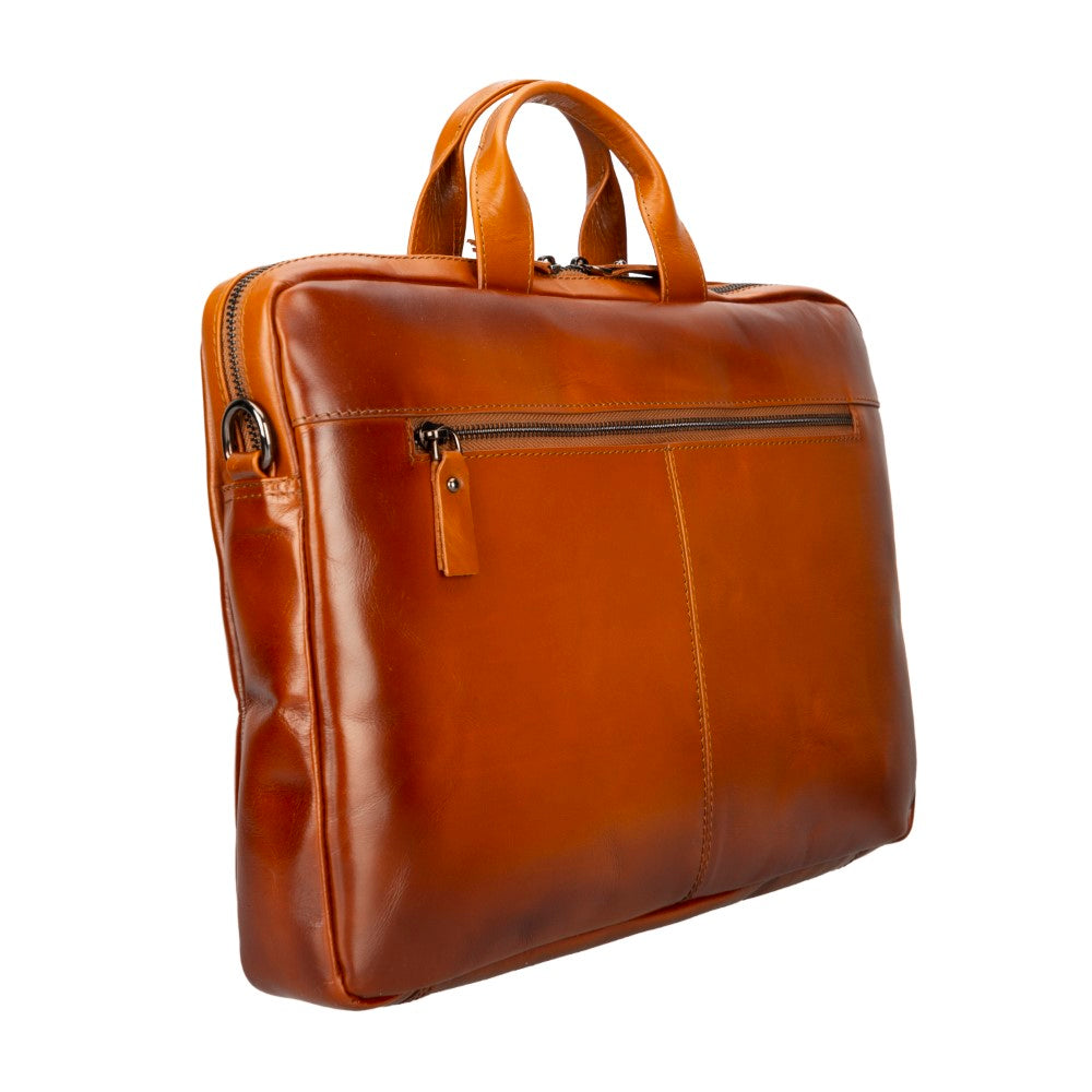 Bloominbag-Bloom Urban Shield 16" Tan Deri Laptop / Macbook çantası-3-roqelvaxirum.shop