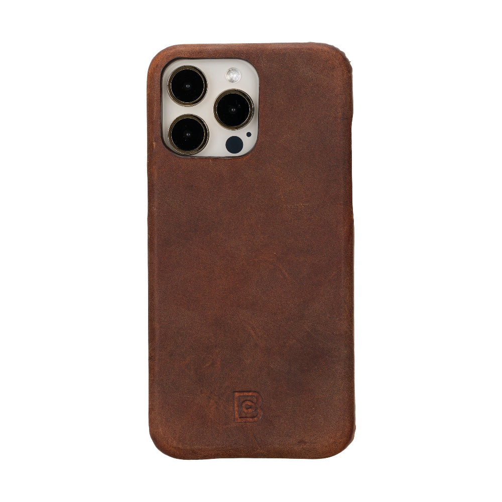 Bloomcase Apple Iphone 16 Pro Max(6.9") Saddle Brown Hakiki Deri Telefon Kılıfı