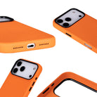 Bloomcase Mono Pebble Orange Apple Iphone 17 Pro Max (6.9") Hakiki Deri Magsafe Kılıf