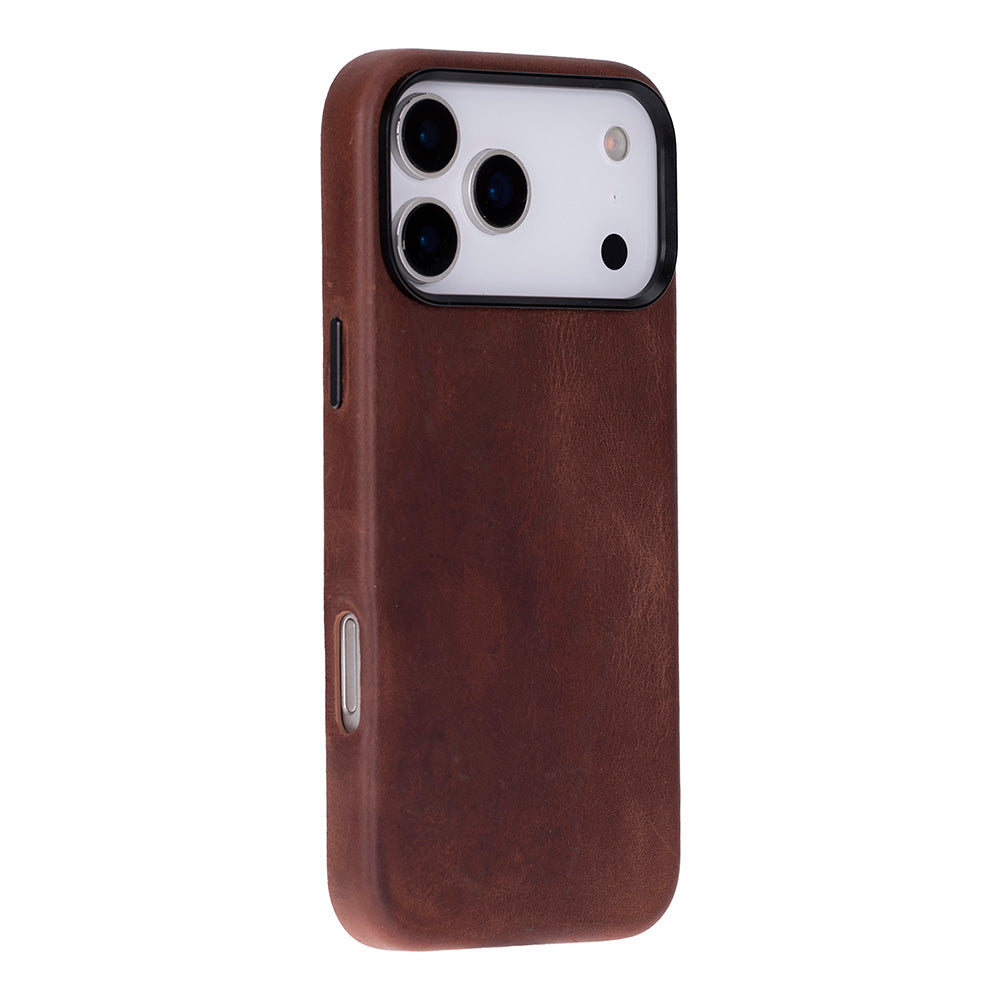 Bloomcase Mono Saddle Brown Apple Iphone 17 Pro (6.3") Hakiki Deri Magsafe Kılıf