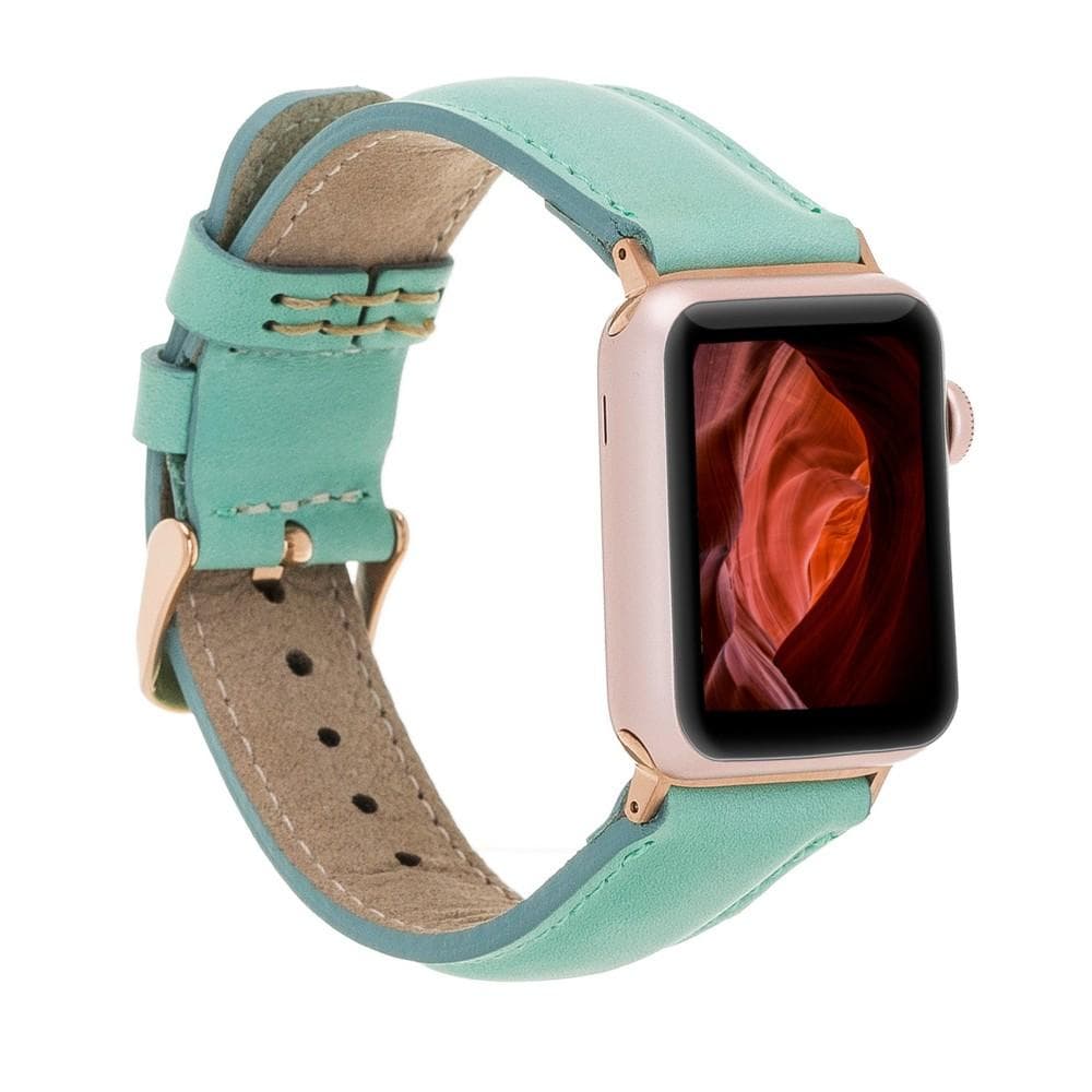 Bloominbag-Bloomin Band Sage Deri Apple Watch Kordon 44/45/46/49mm-1-roqelvaxirum.shop