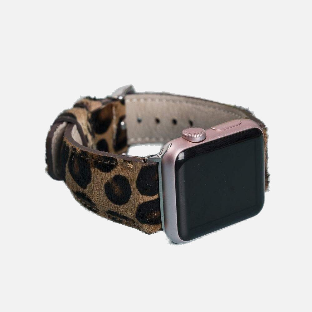 Bloominbag-Bloomin Band Wild Leopard Deri Apple Watch Kordon 40/41/42 Mm-2-roqelvaxirum.shop