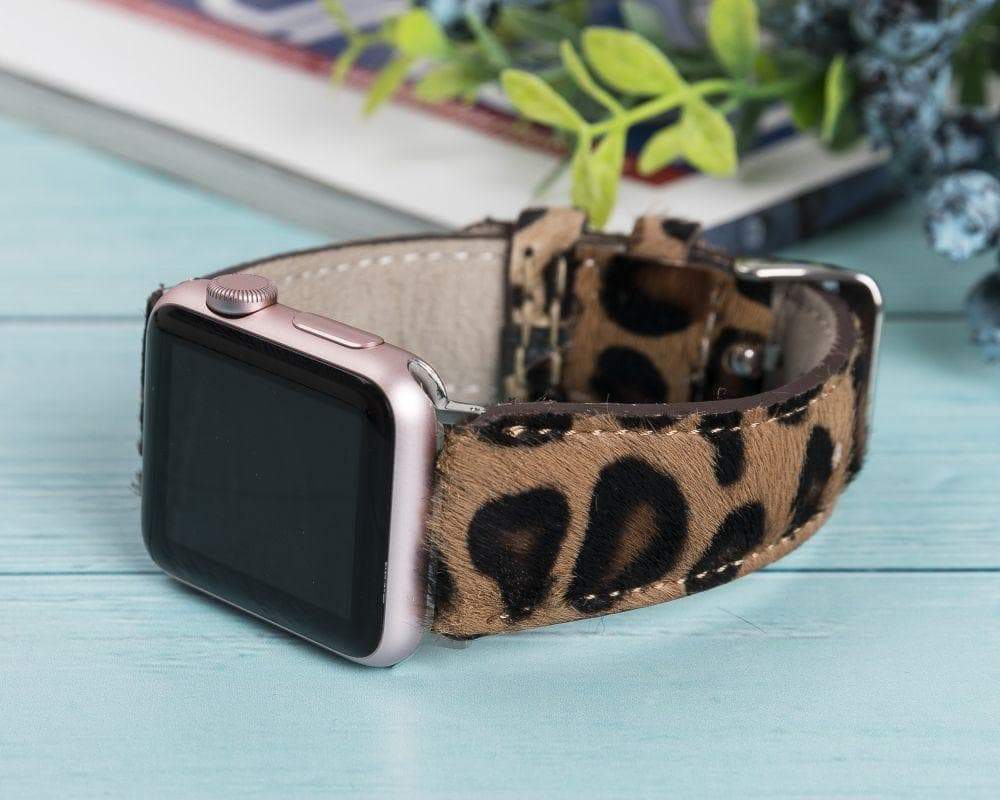 Bloominbag-Bloomin Band Wild Leopard Deri Apple Watch Kordon 40/41/42 Mm-4-roqelvaxirum.shop