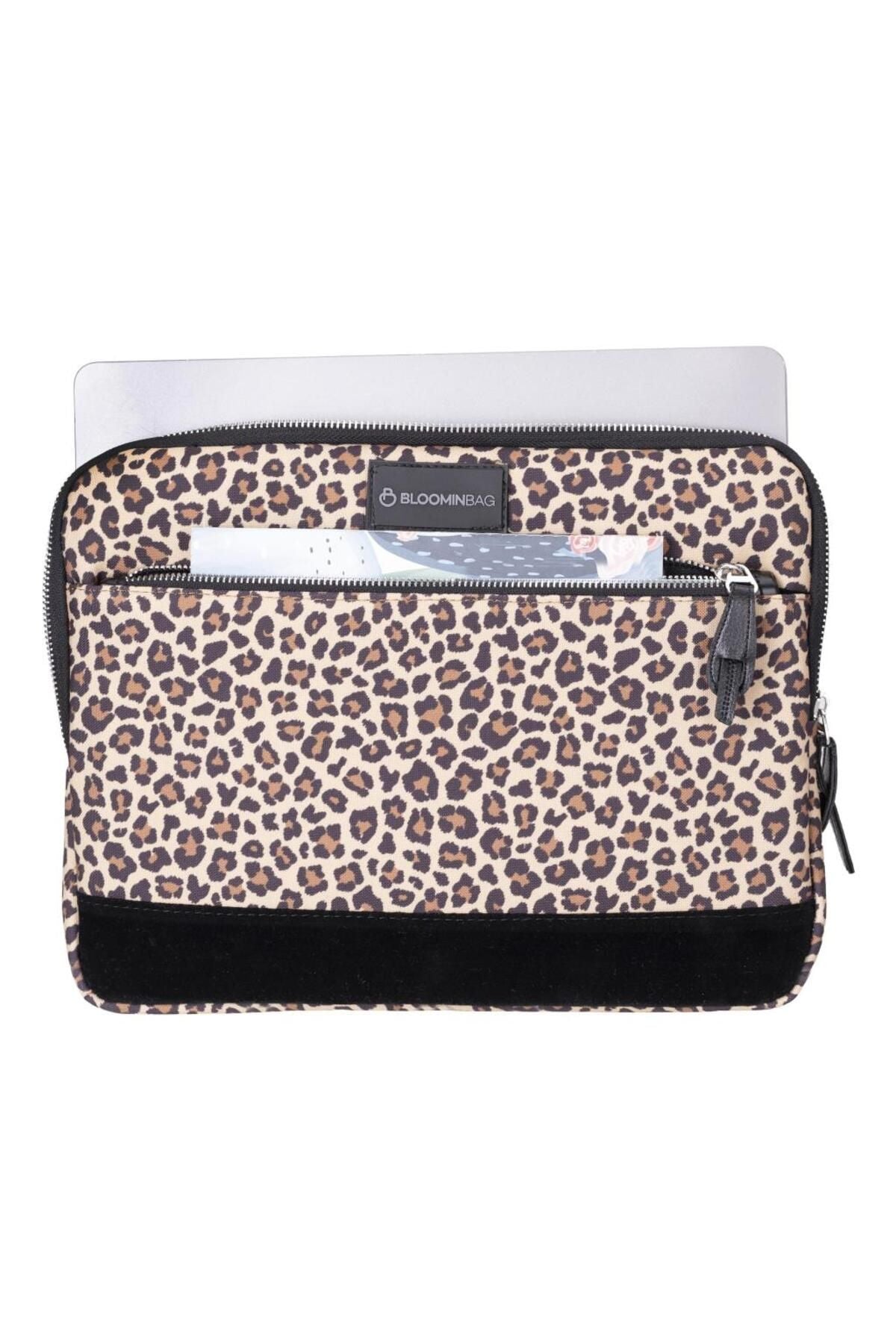Bloominbag-Earthy Leopard 15 16 Inç Laptop / Mac Book Kılıf-4-roqelvaxirum.shop