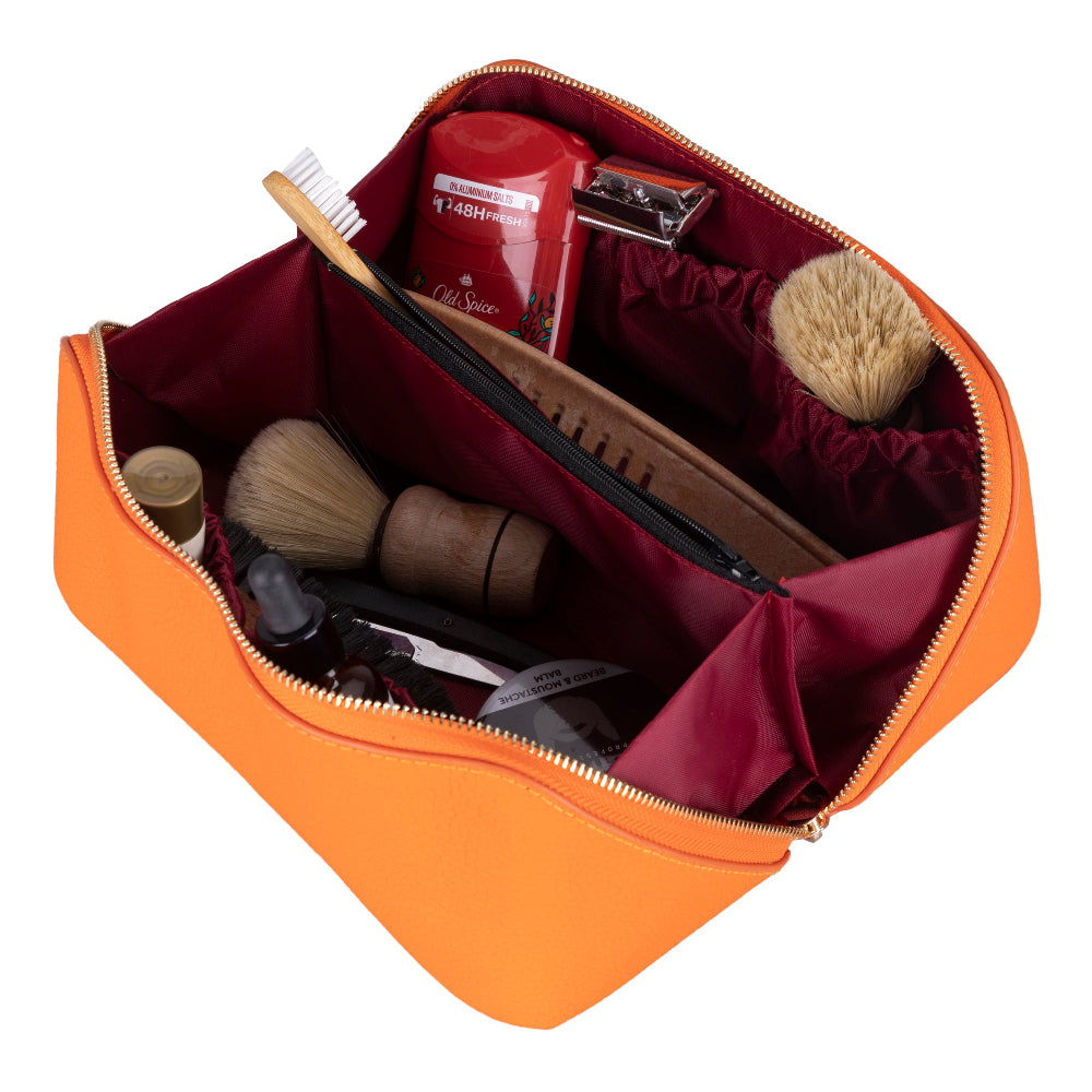 Bloominbag-Ella Amber Bloom Deri Seyahat Ve Makyaj çantası-2-roqelvaxirum.shop