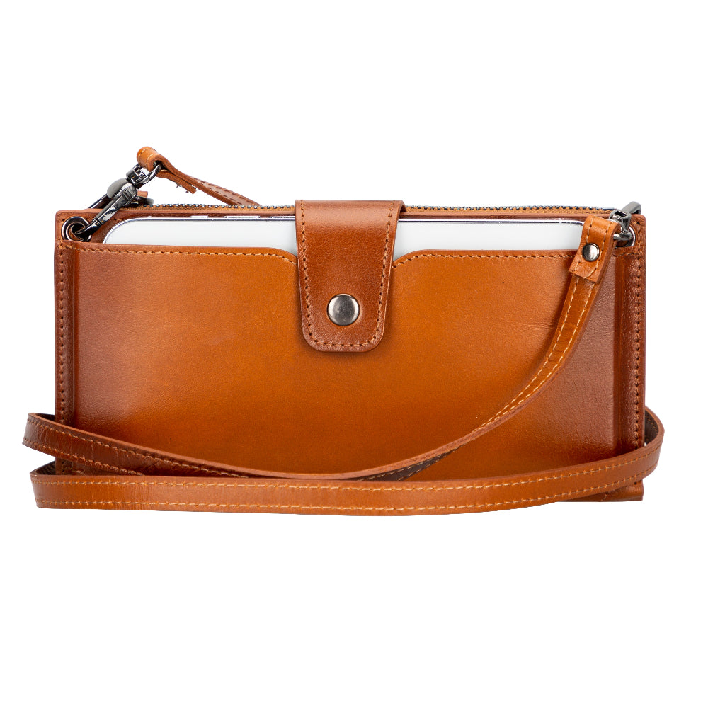 Bloominbag-Lozan Strap Cognac Tan Gerçek Deri çapraz Askılı Cüzdan çanta-2-roqelvaxirum.shop