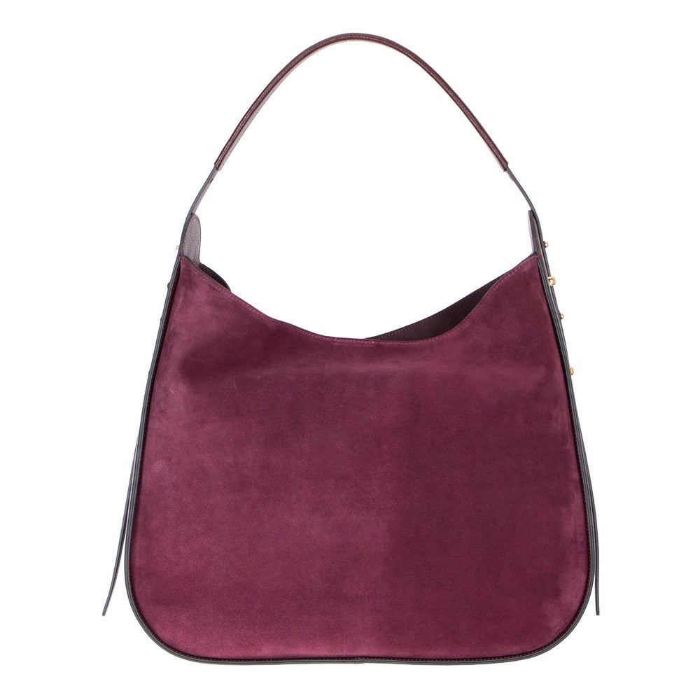 Bloominbag-Lunar Merlot Burgundy Süet Büzgülü Kadın Omuz çantası-1-roqelvaxirum.shop