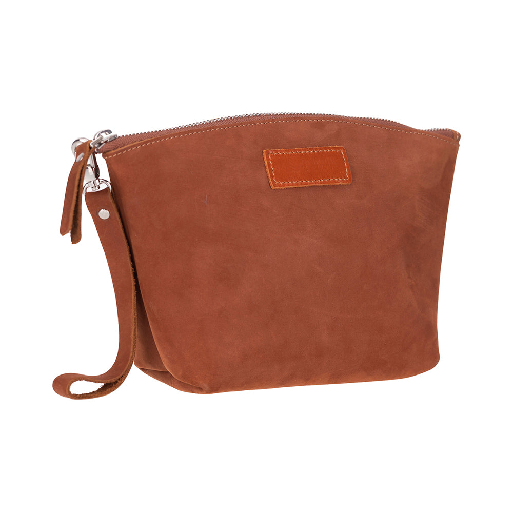 Bloominbag-Muted Chestnut – Deri Makyaj çantası-1-roqelvaxirum.shop