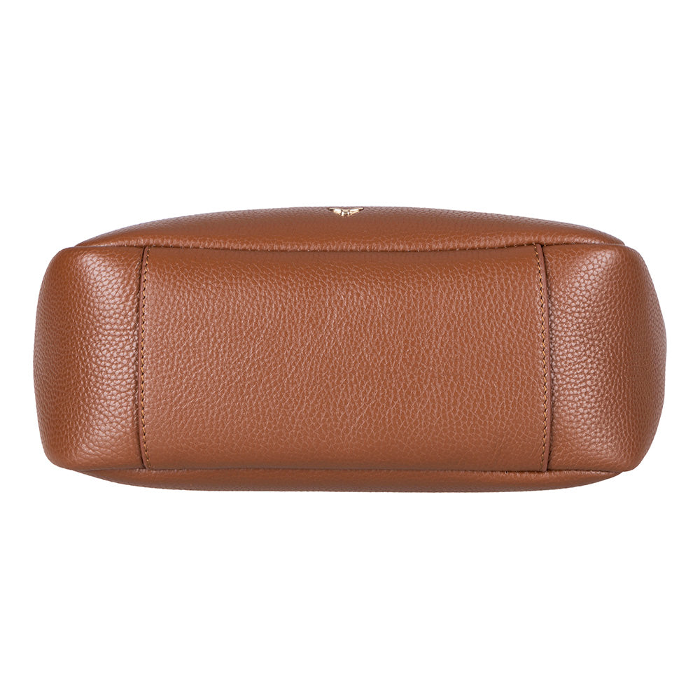 Bloominbag-Ravello Cimbrone Camel Tan Leather Shoulder Bag / Deri Omuz Çantası-5-roqelvaxirum.shop